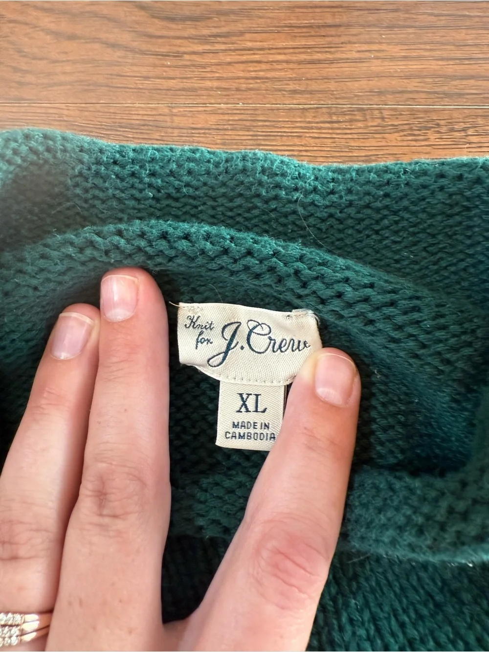 J Crew Hunter Green Roll Neck Sweater